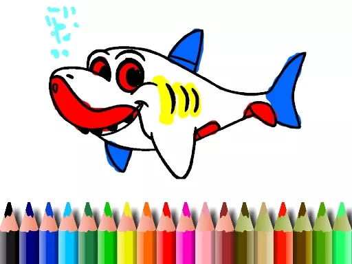 BTS Shark Coloring Book Game Online