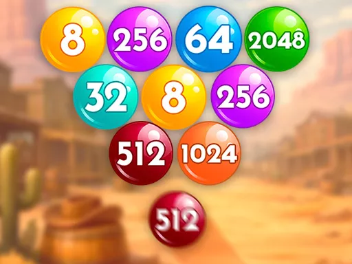 Number Bubble Shooter Wild West